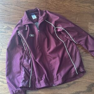 Reebok women’s Maroon Jacket with White Accents